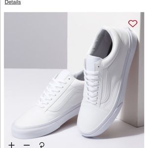Vans classic tumble old skool white shoes